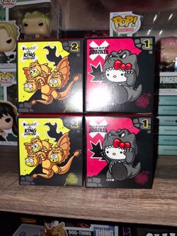 Hello Kitty Godzilla x Keroppi King Ghidorah Blind Boxes x4
