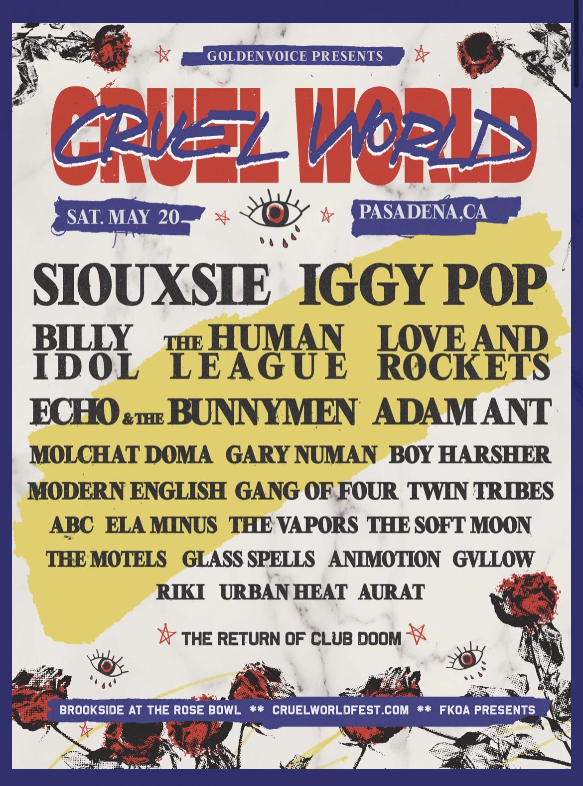 Cruel World Saturday 5/20/23 Rose bowl