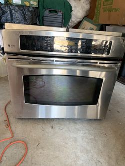 Stainless steel GE wall oven