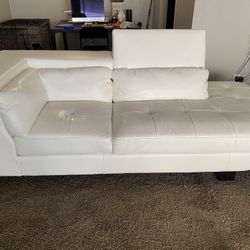  White Leather Couch 