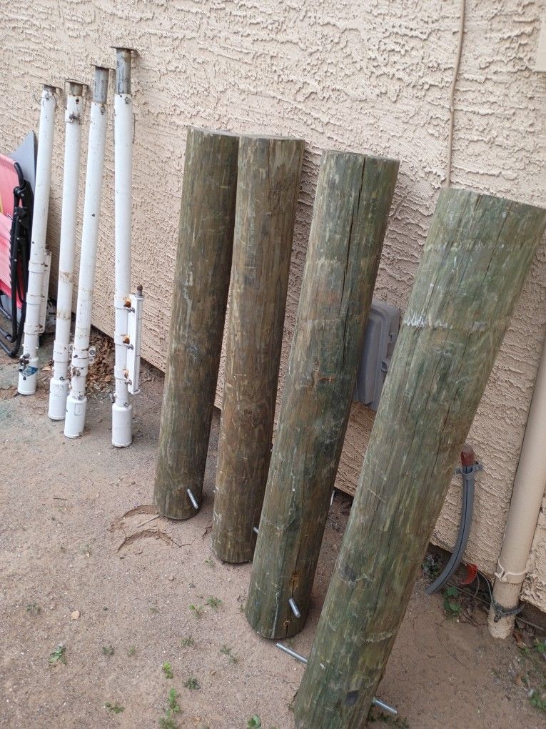 Poles ,Posts For Camping Or Camper (4 &4)