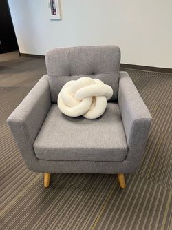 Light Gray Contemporary Fabric Chair
