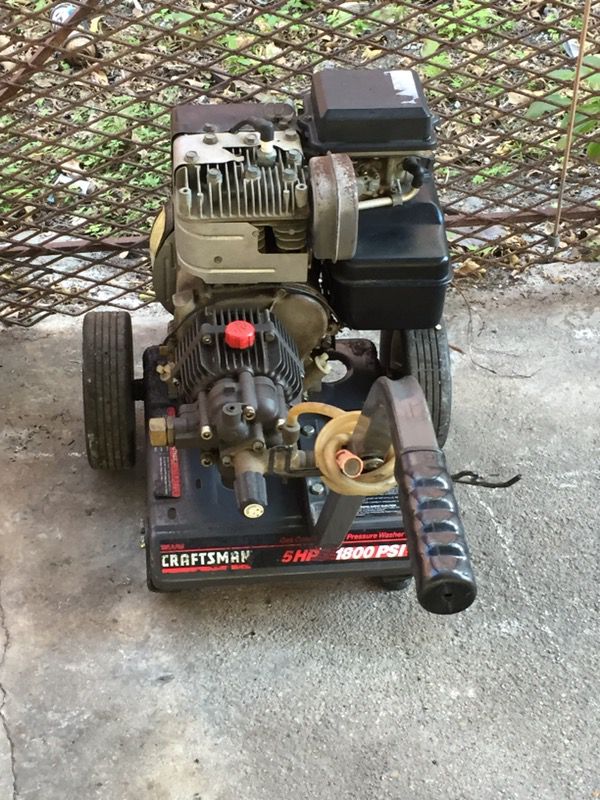 Craftsman 5hp 1800 psi gas operated high pressure washer