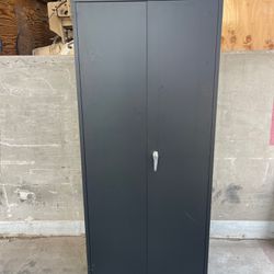 Metal Storage Cabinet in 31.5" W x 71" H x 15.7" D Heavy Duty Freestanding Cabinet with 5 Tier Shelves Locking Doors