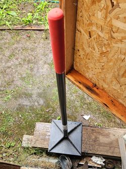 8"x8" Steel Tamper with 48" Handle, $ 20
