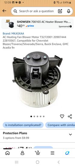 AC Heater Blower Motor for Chevy GMC Buick