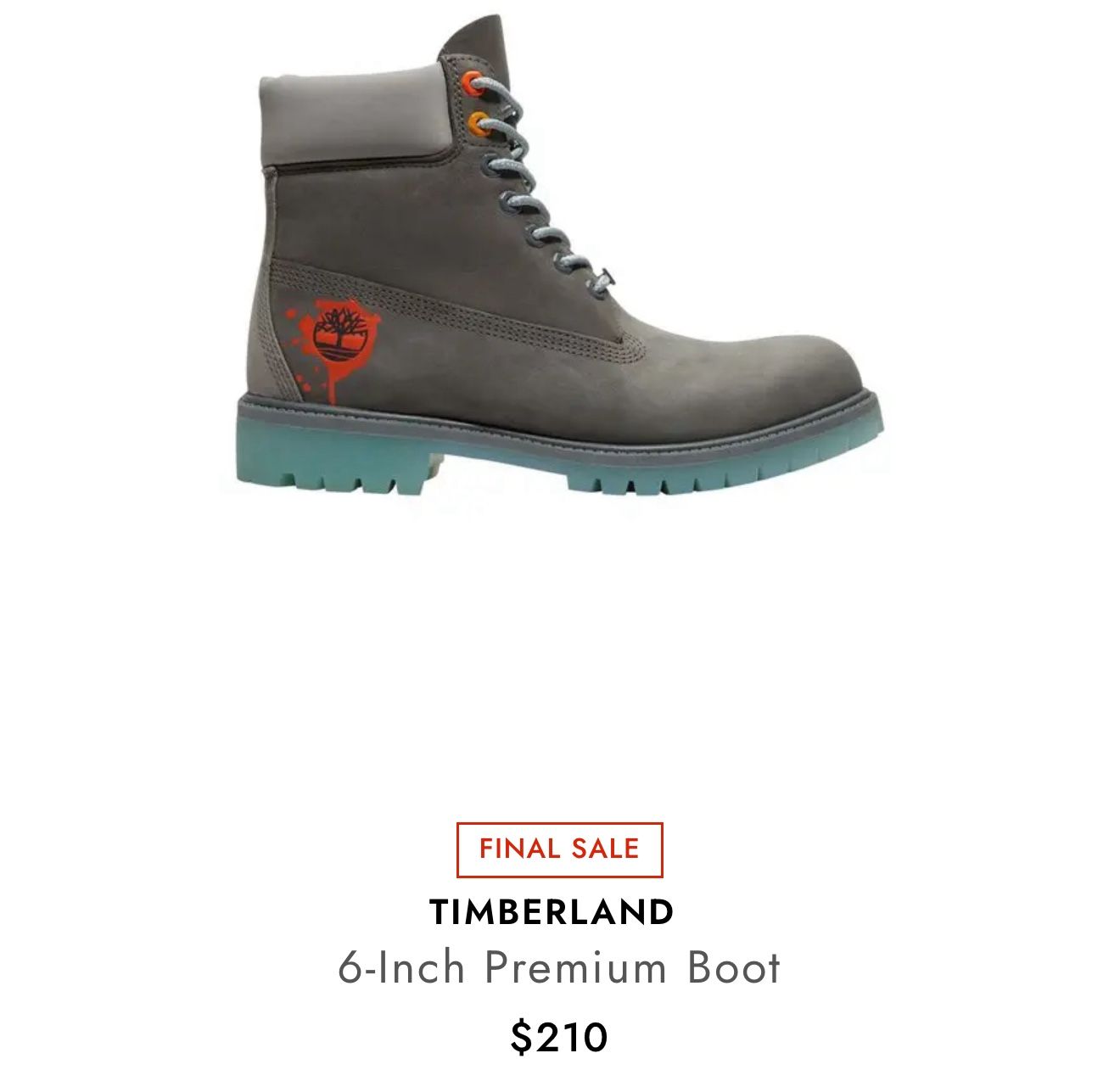Timberland Shoes | 6inch Premium Boot Hip Hop Graphic | Color: Gray/Orange | Size: 9