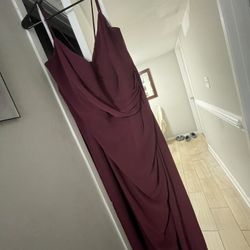 Burgundy Bridesmaid Dress