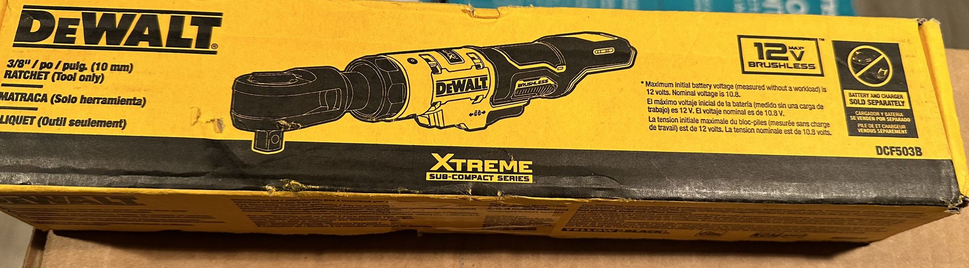 DEWALT XTREME 12-volt Max Variable Speed Brushless 3/8-in Drive Cordless Ratchet Wrench (Bare Tool)