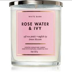Bath & Body Works Rose Water & Ivy Scented Candle 227g ( Brand New )