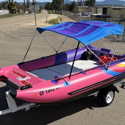 New!!!…..2010 DUX Hammer Head 13’ Inflatable Racing Catamaran 65 Mph