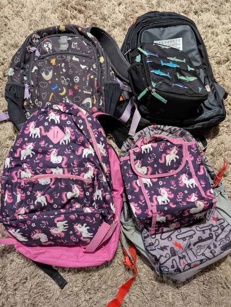 School Backpack And Lunch Bag