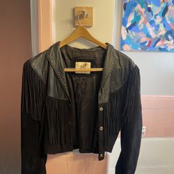 Leather Fringe Jacket 