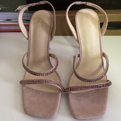 Bebe Calliope Pink Suede Heels 8 1/2