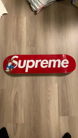 Supreme Smurf Skateboard Deck Red