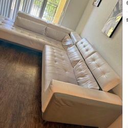 Beige L-Shaped Sectional