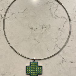 925 Sterling Silver Necklace With Silver Cross Pendant, Designer Iosif Iosifidis
