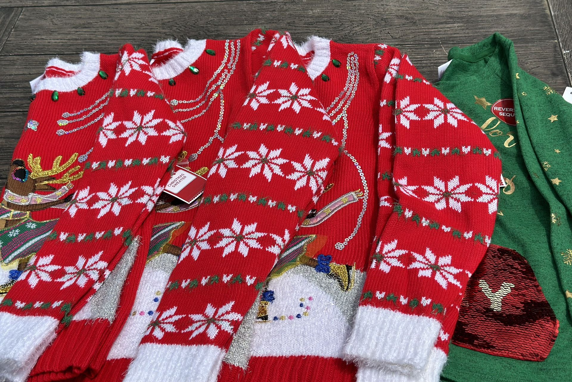 Christmas Sweaters Lot Of 4 