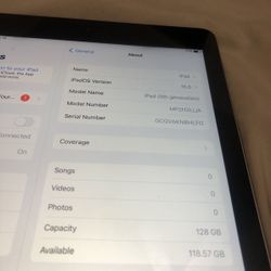 Apple iPad 5th Gen - 128GB - 9.7” screen - WiFi - Condition 10/10 - Cash or Trades