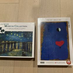 Museum collection fine art painting Van Gogh starry 2000 Joan Miro 1000 pieces brand new puzzle