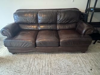 Brown Leather Couch