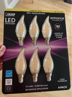 Feit led chandelier light bulb for 40w replacement