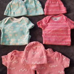 Newborn Onesies With Matching Hats