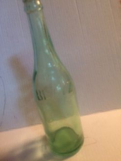 Hand blown antique Blatz glass beer bottle