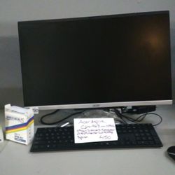 Brand New Acer Aspire Z24 - 963 Brand New In Box With Wireless Mouse And Keyboard CPU Built Into Monitor $425