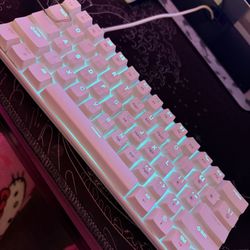The keyboard is 60% white