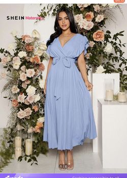 Blue Maternity Dress 