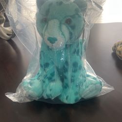 Adorable Stuffed Teal Cheetah 12 Inches