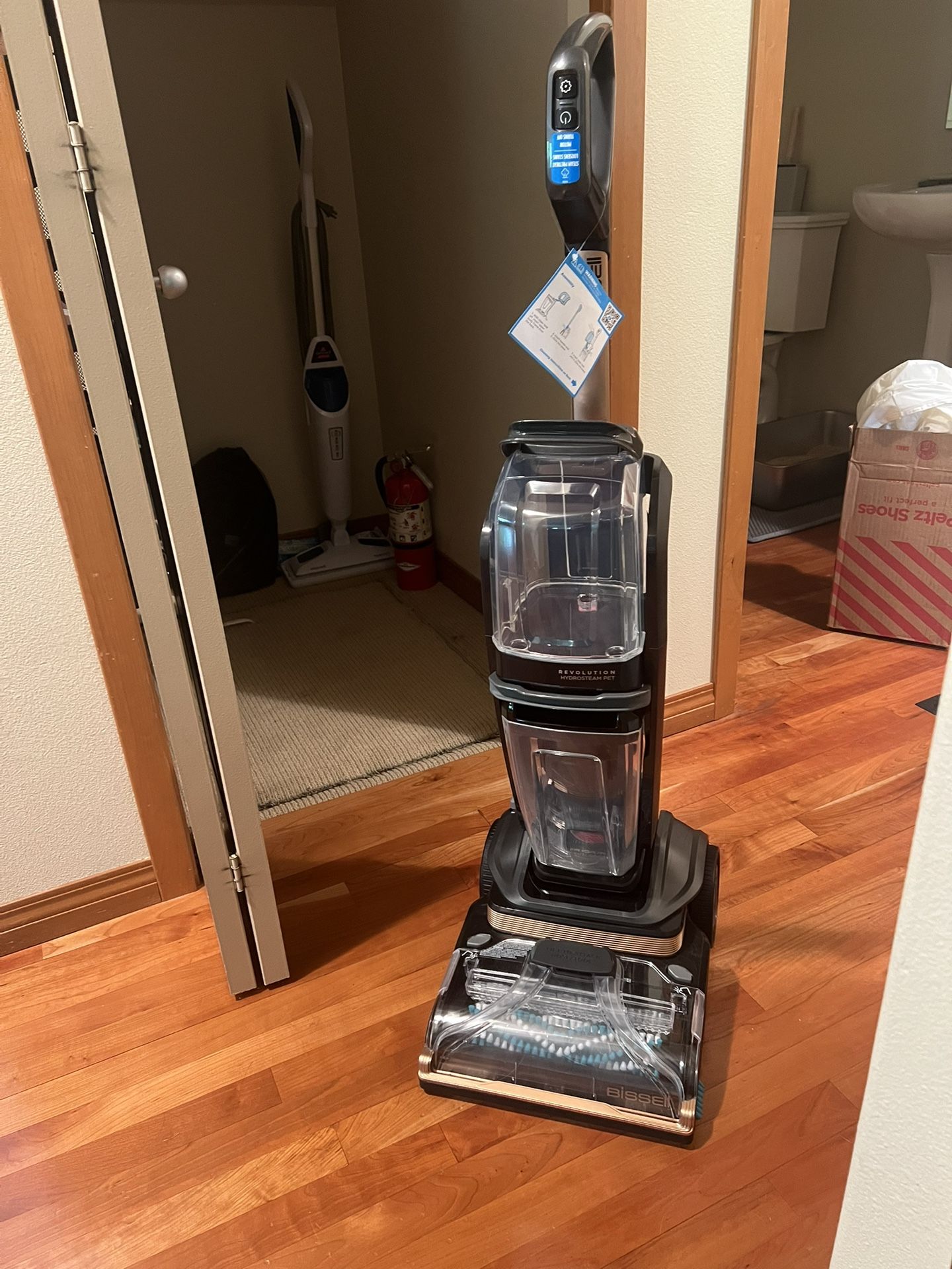 BISSELL Revolution HydroSteam Pet Carpet Cleaner, model 3432.