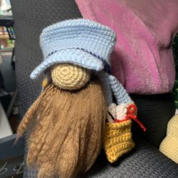 Mail Person Gnome, Handmade By Me 