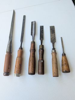 Vintage Buck Bros Wood Working Chisels Carving Tools lot of 6