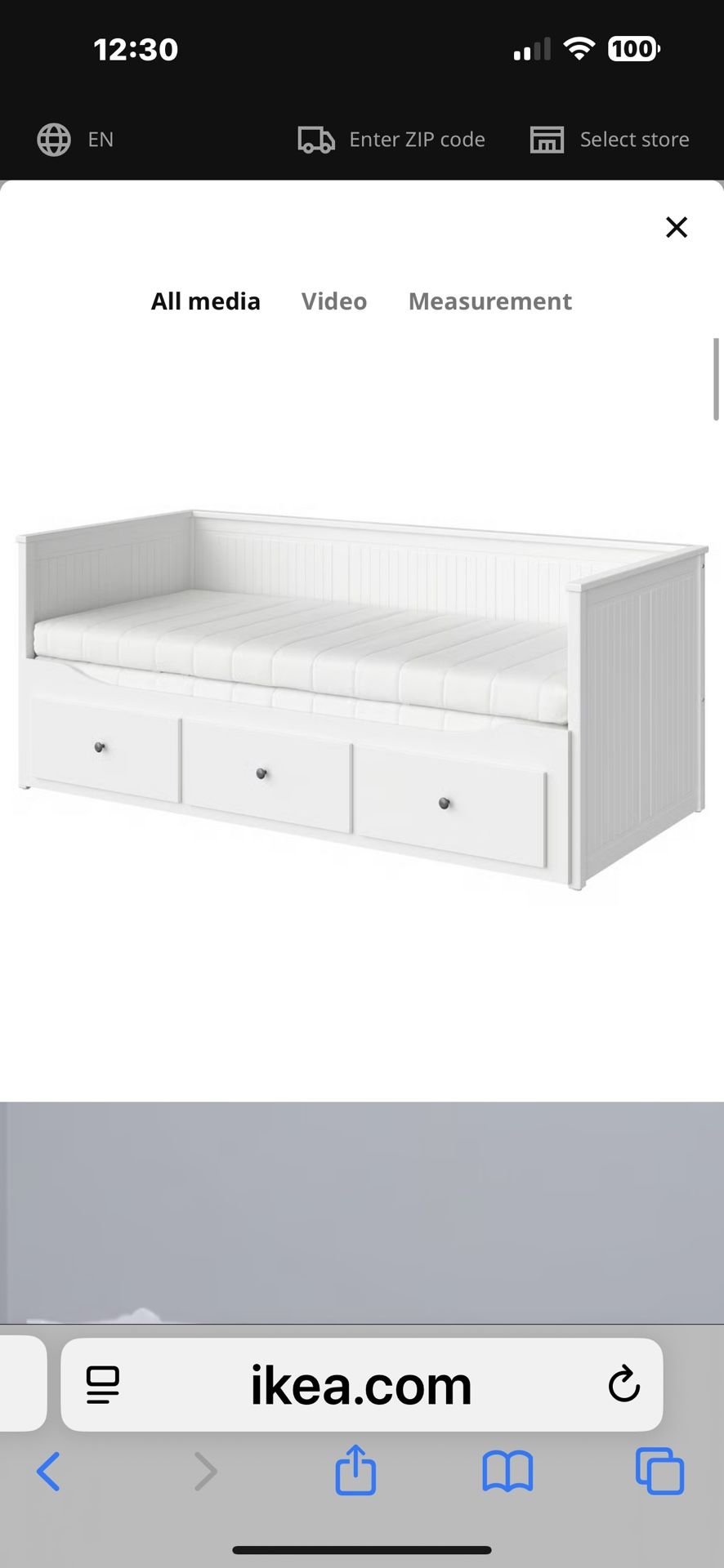 IKEA White Daybed