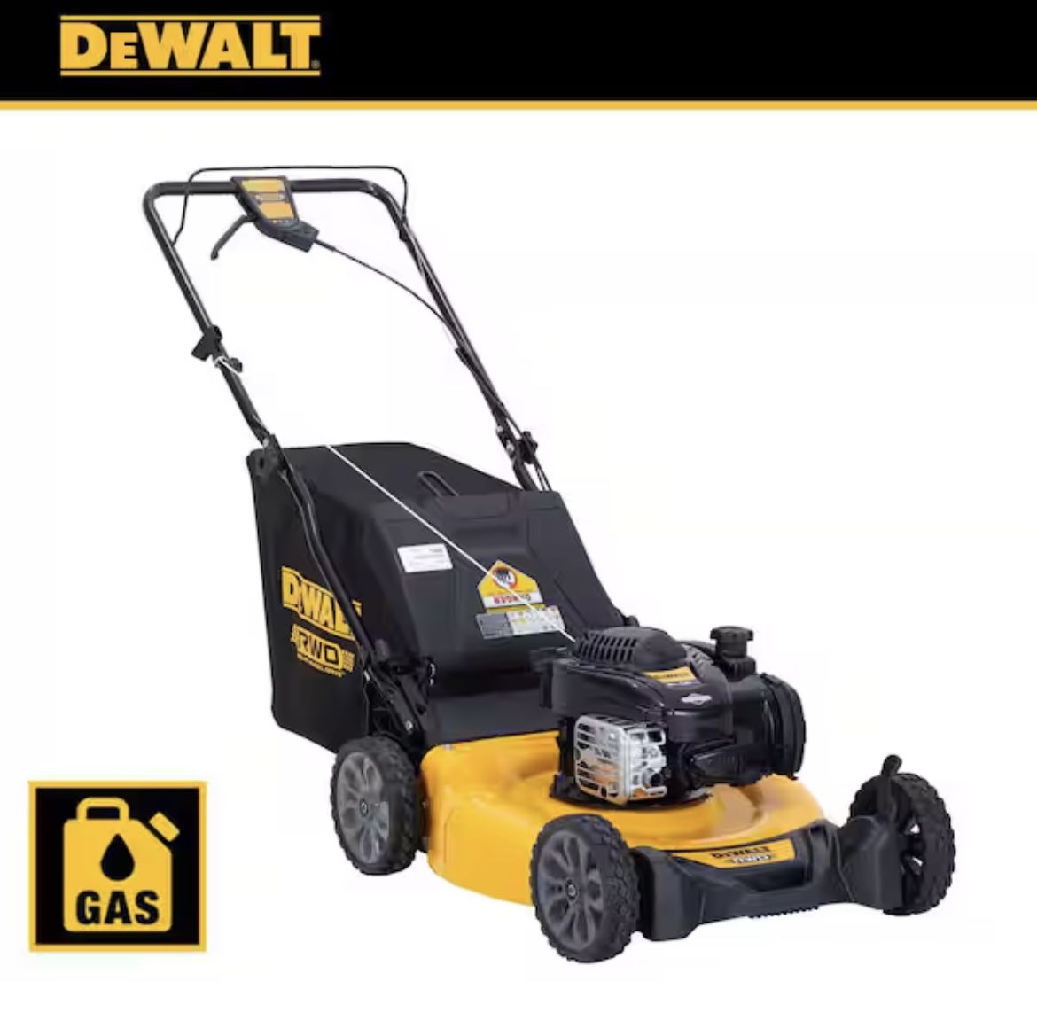 DEWALT 21 in. 150cc Briggs and Stratton 625ex Engine Rear Wheel Drive 2-in-1 Gas Self Propelled Walk Behind Lawn Mower
