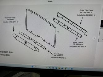 92Jeep YJ Wrangler Lift gate Glass Rear Lower New trim Kit Support