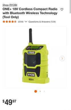 Ryobi radio / speaker