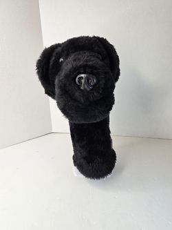 Daphne's Black Dog Lab Plush Golf Club Head Cover 12"