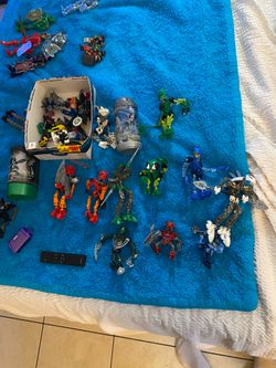 LEGO Bionicle Figures Lot with Parts and Canisters