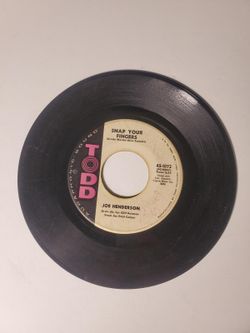 Vintage Joe Henderson 7" Vinyl Record Single 45 RPM Todd Untested