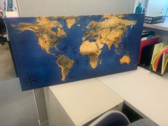 World Map Canvas Wall Art
