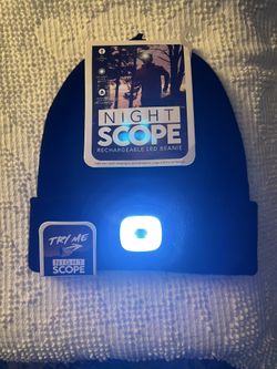 NEW Night Scope Rechargeable LED Beanie Black