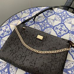 Calvin Klein Dark Brown Signature Purse