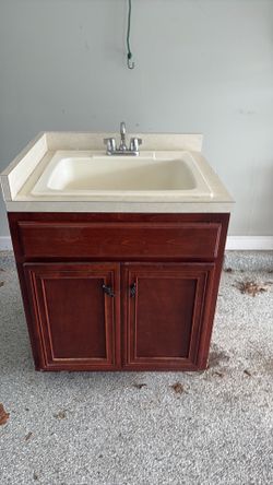 Laundry room Sink, Faucet and Cabinet