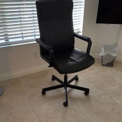 High-Back Black Office Chair with Armrests