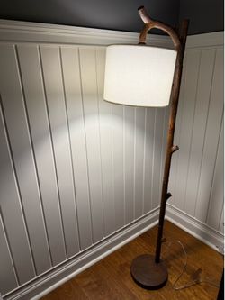 Tree Trunk Deco Modern Country Vintage Wood Floor Lamp