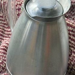 vintage collectible chrome carafe made by The American Thermos Bottle Company in Norwich, Connecticut.  Model Number: 585J Filler Number: Uses filler 