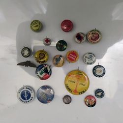 Antique Pinback Lot Of 20 Old Pins